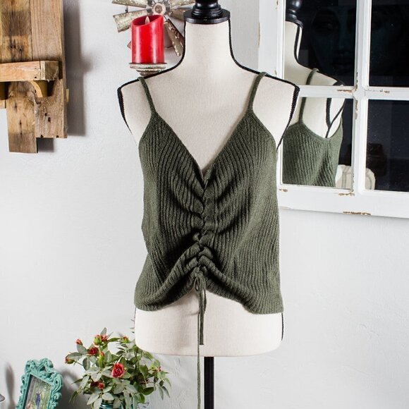 American Eagle Outfitters Olive Green Tank Top, Size Large - Summer Essential! - Picture 1 of 5